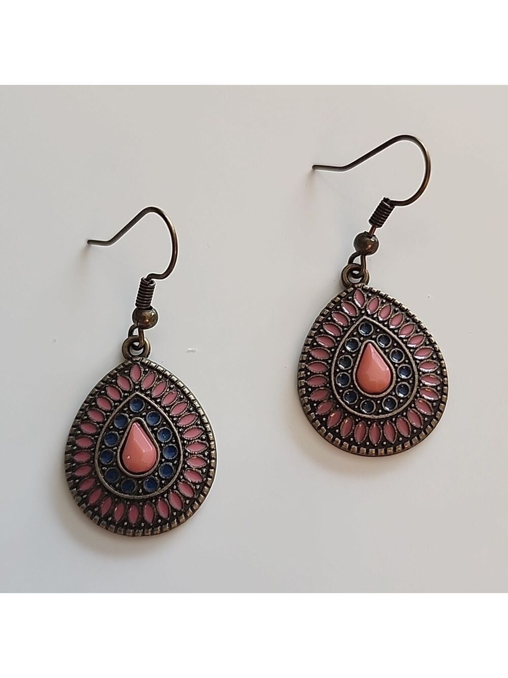 Boho Mini Bojo Bronze TEARDROP EARRINGS. ER